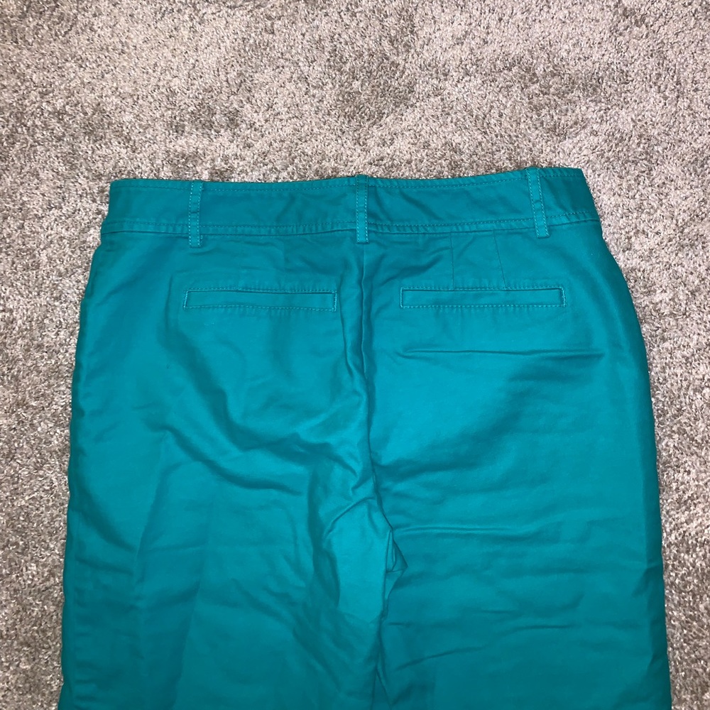 Ann Taylor Signature Turquoise Khaki shorts size 6 - Picture 10 of 11